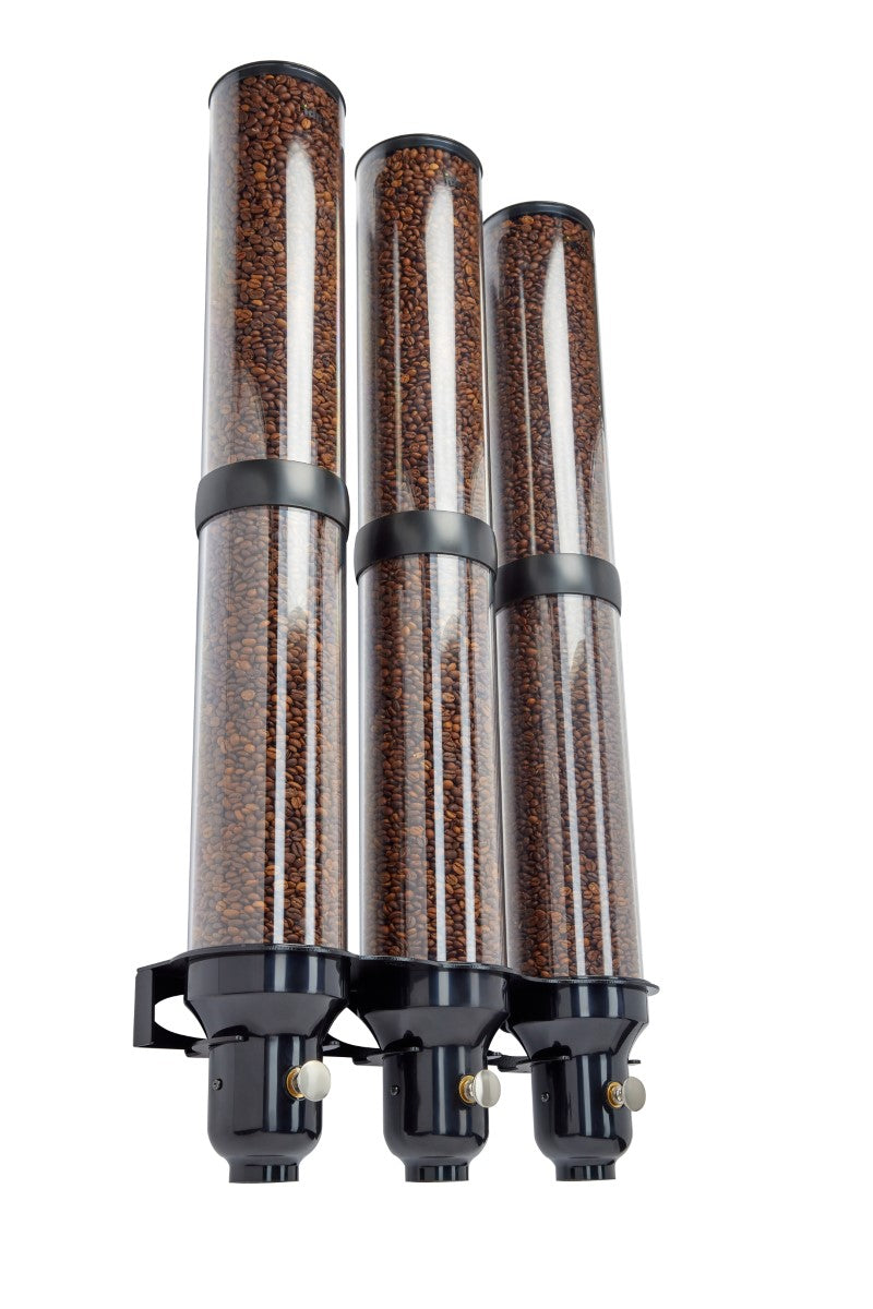 IDM Coffee Bean dispenser B30L Triple, wall mounted, black coffee
