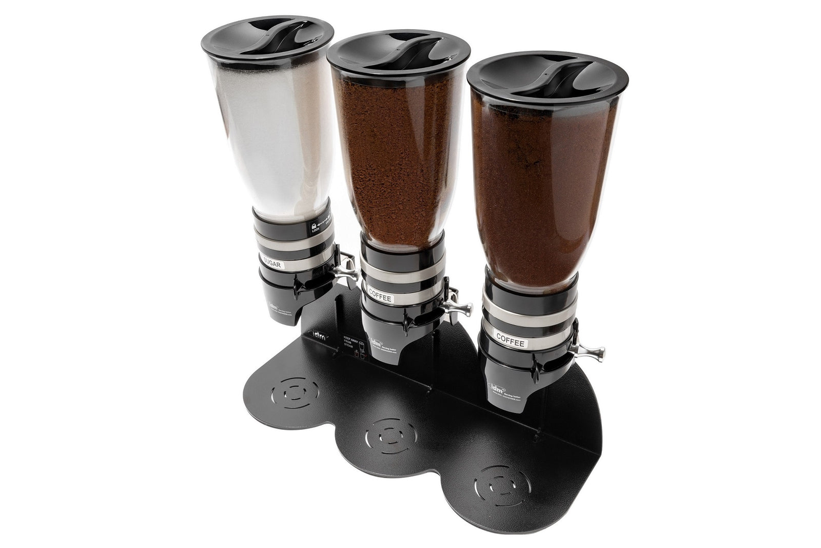 IDM coffee & sugar dispenser DPD3-BL | Triple, freestanding Coffee