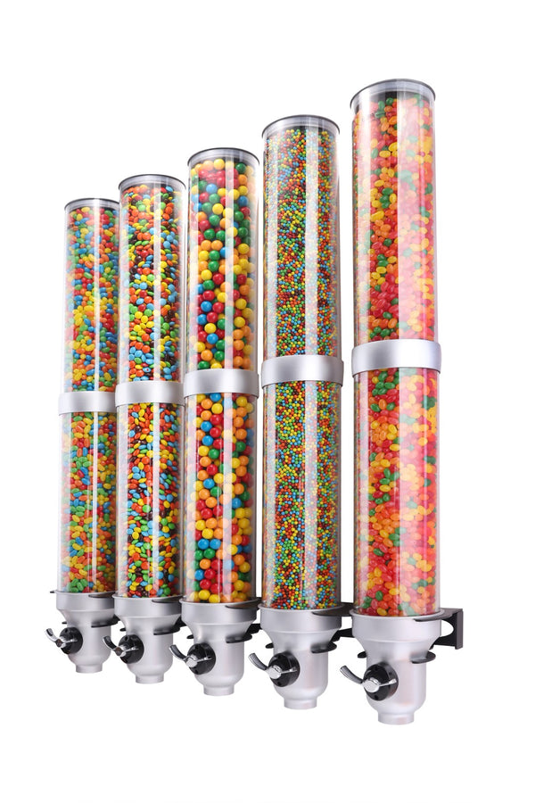 IDM Bulk Candy Dispenser GNDL802, Free standing, 16 container dispensing  unit. 13.5 liter capacity, zero waste shop dispenser and sweet dispenser, Portion controlled
