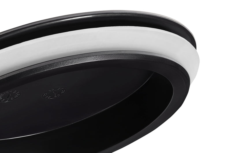 Hermetically sealed flat lid - 120MM - Black