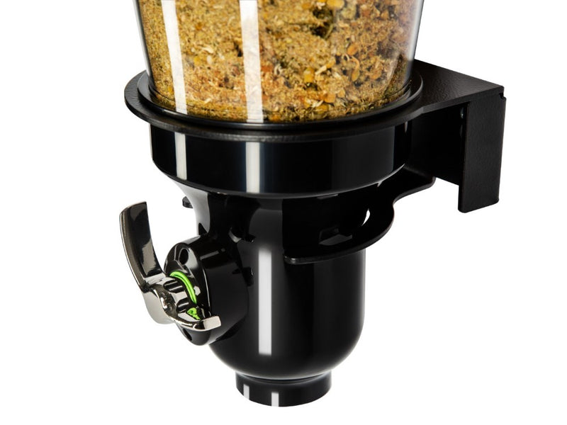 DH10-BL-FF_Single Wall Mounted_Loose Tea Dispenser_Black_IDM Dispenser 