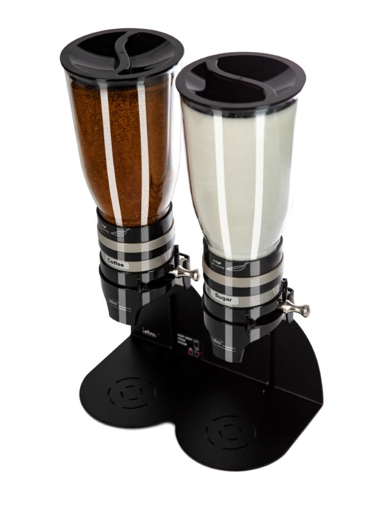 IDM coffee & sugar dispenser DPD2BL Double, freestanding Coffee or