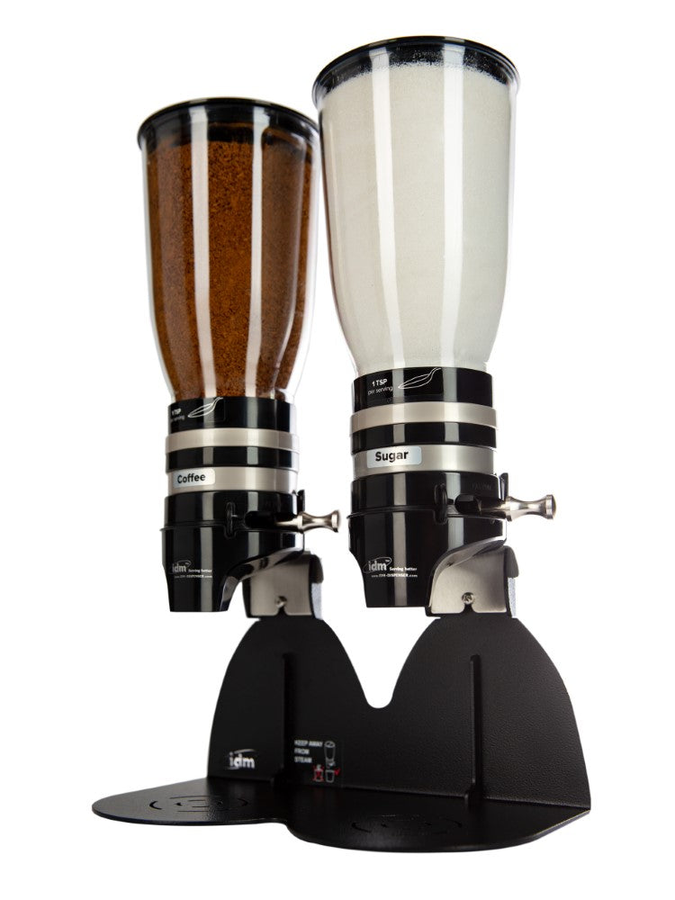 IDM coffee & sugar dispenser DPD2BL Double, freestanding Coffee or