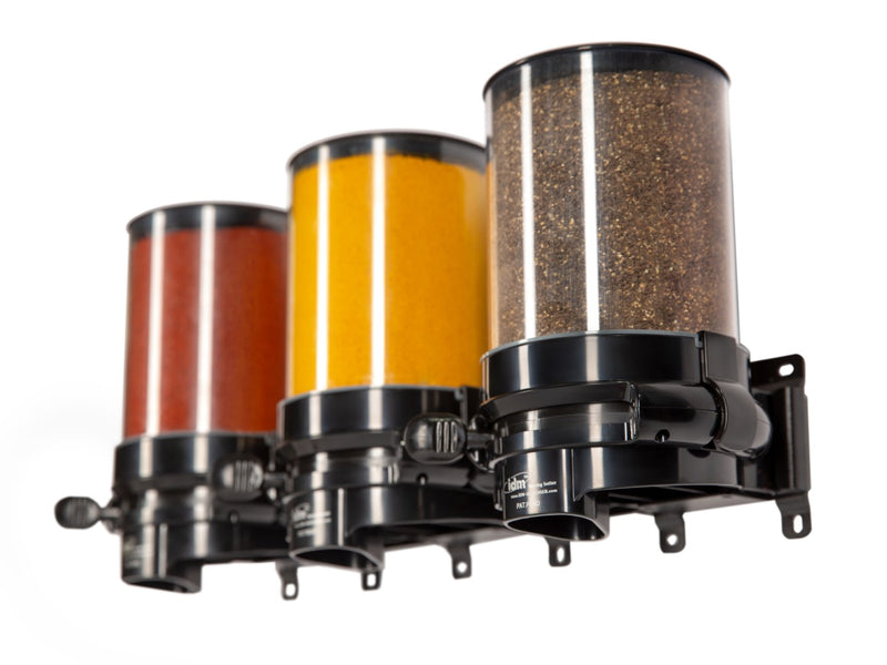 HLP3-1.5L_Triple wall mounted spice dispenser_black_idm dispenser